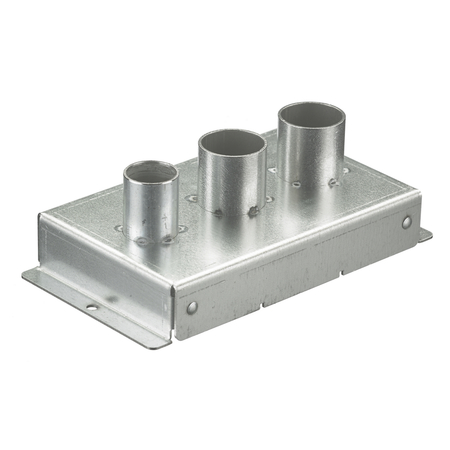 HUBBELL WIRING DEVICE-KELLEMS Recessed 8" Series, Replacement Fitting Box, (1) 3/4" EMT and (2) 1" EMT S1R8JNC7